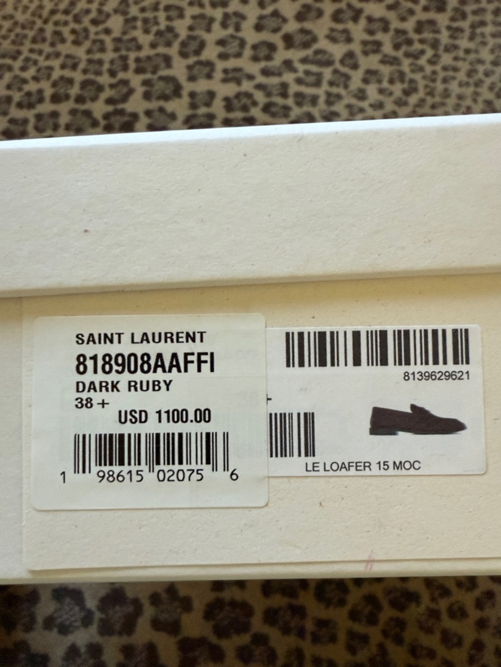 Saint Laurent Burgundy Leather Penny Loafers - Picture 9 of 15